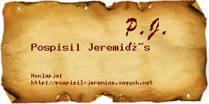 Pospisil Jeremiás névjegykártya